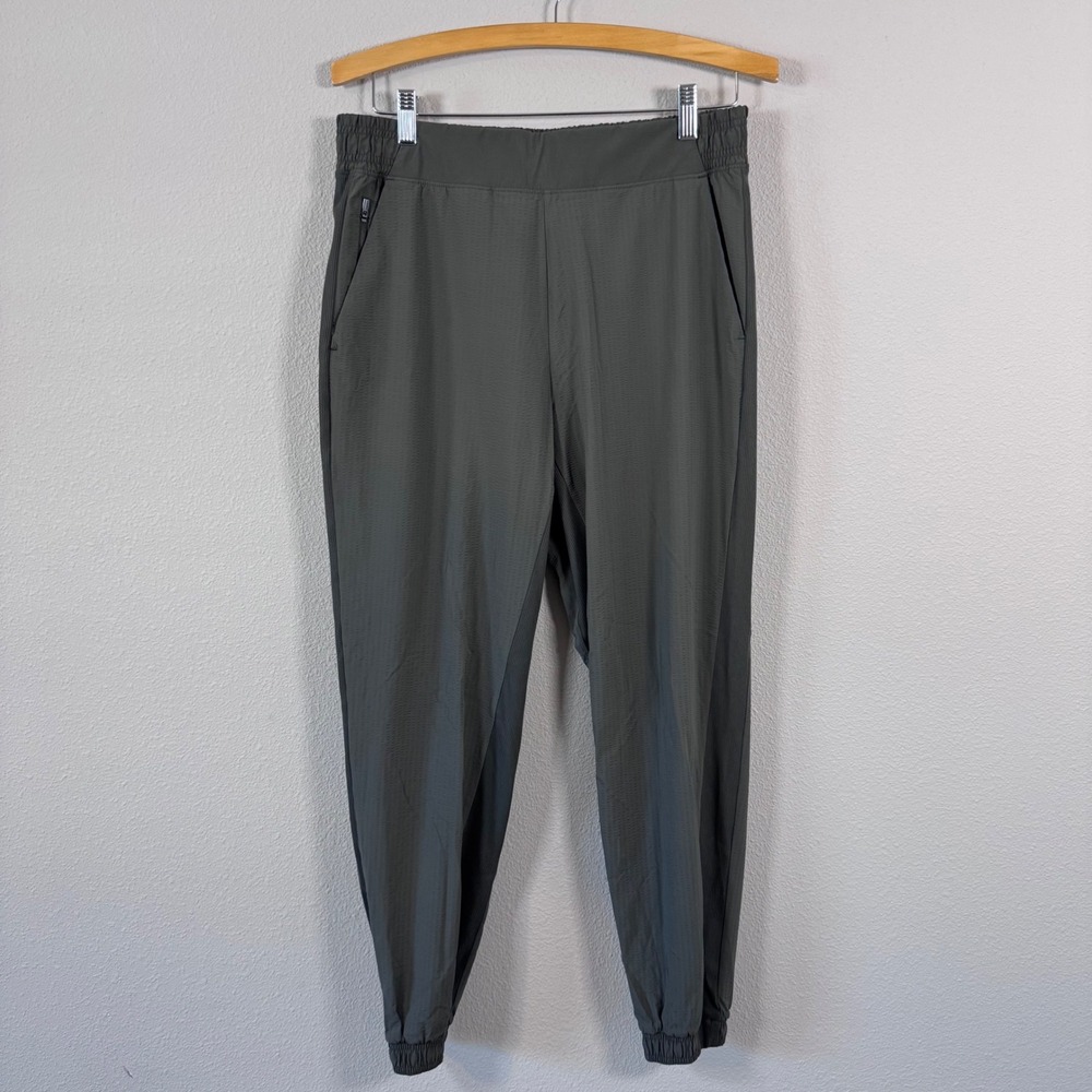 Athleta Textured Brooklyn Jogger Pants Olive Green Gorpcore Utility Women's 10